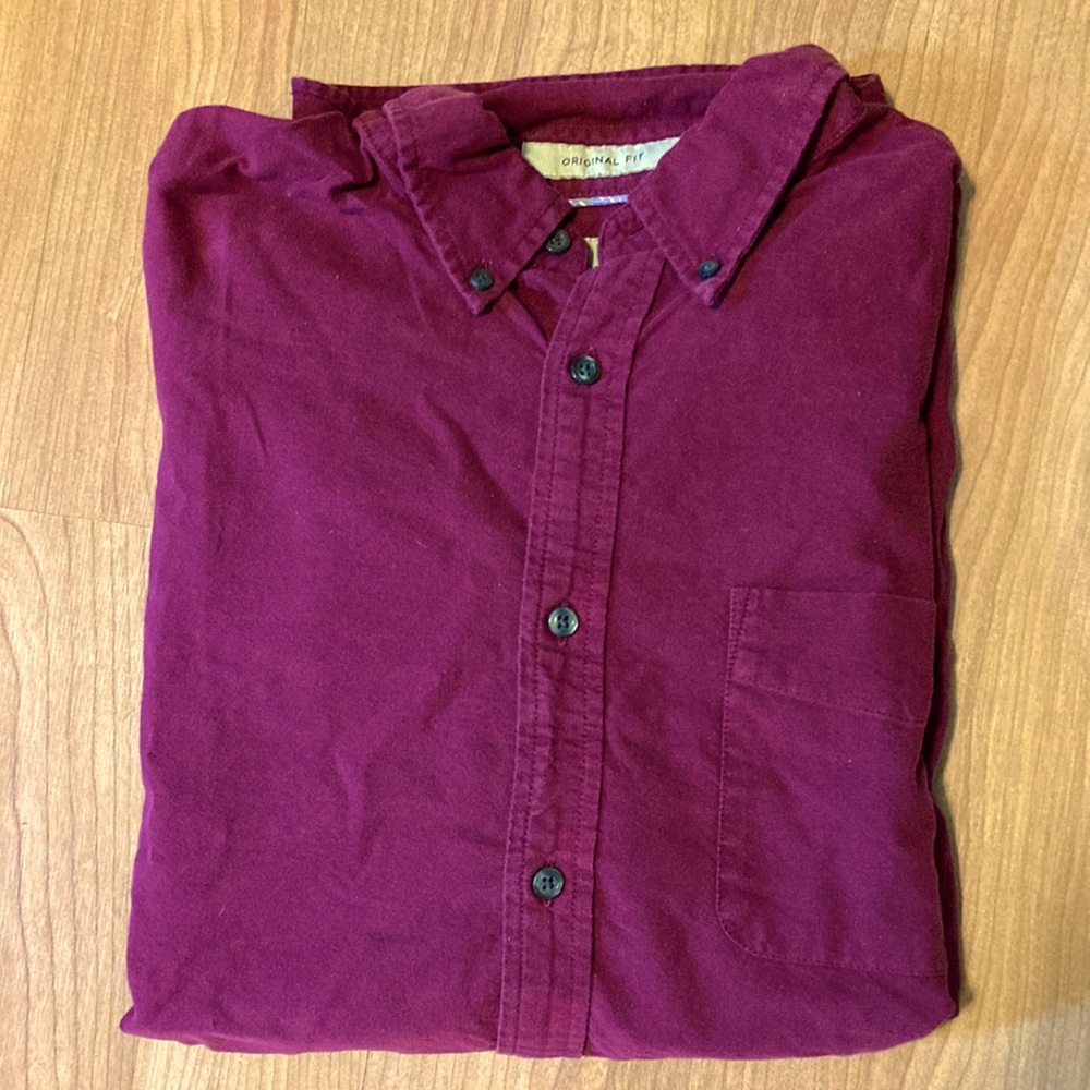 Sonoma L/S button-front light-weight flannel - Men’s L, like new